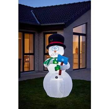 Uppblåsbar snögubbe 240cm.