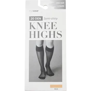 Knästrumpa 2p 20D beige onesize mywear.