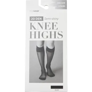 Knästrumpa 2p 20D svart onesize mywear.