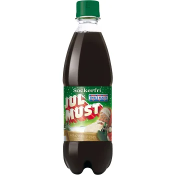 Julmust Sockerfri Kolsyrad 50cl Three Hearts.