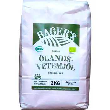 Ölandsvetemjöl Siktat Eko 2kg Bager's.