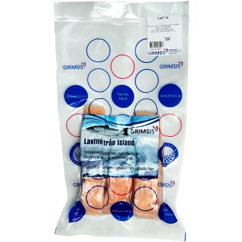 Laxfilé Utan Ben Med Skinn ca 600g Grimsis.