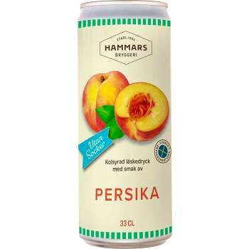 Läsk Persika Utan Socker 330ml Hammars Bryggeri.