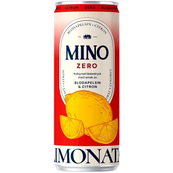 Läsk Blodapelsin Citron Zero 33cl Mino.