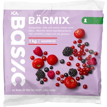 Bärmix Fryst 1kg ICA Basic.