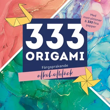 333 origami : Färgsprakande alkoholbläck.