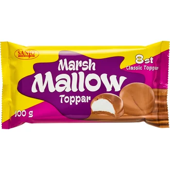 Skumtoppar Marsh Mallow 100g Sanjo.