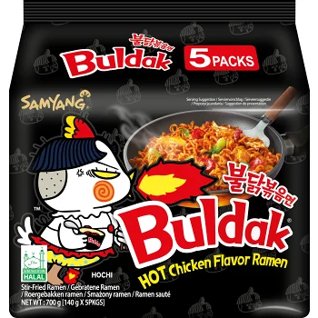 Snabbnudlar Hot Chicken Flavor Ramen 700g Samyang Buldak.