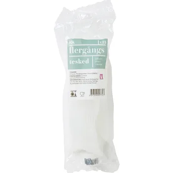 Flergångstesked plast 25-p ICA.