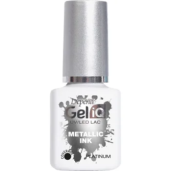 Nagellack Gel iQ Metallic Ink Platinum 1-p Depend.