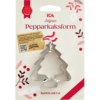 Pepparkaksform Julgran 2 set ICA.
