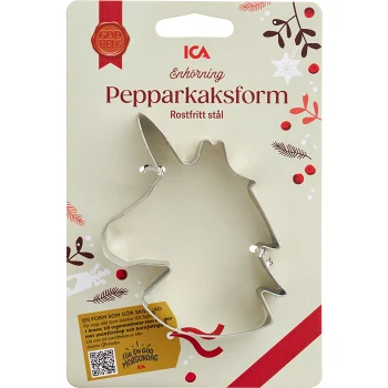 Pepparkaksform Unicorn 14cm ICA.