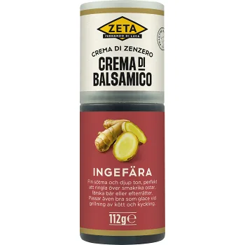 Crema di Balsamico ingefära 112g Zeta.