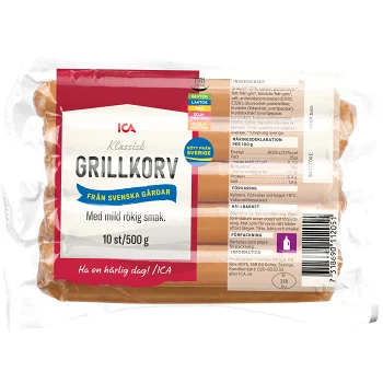 Grillkorv 500g ICA.