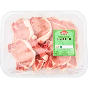 Fläskkotlett Skivad Med Ben ca 1,5kg Gudruns.