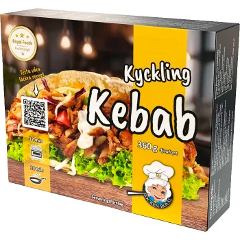 Kebab Kyckling Fryst 360g Royal Foods.