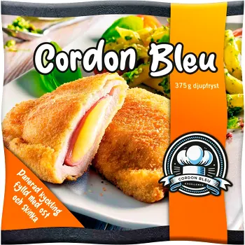 Kycklingschnitzel Cordon bleu Fryst 375g Royal Foods.