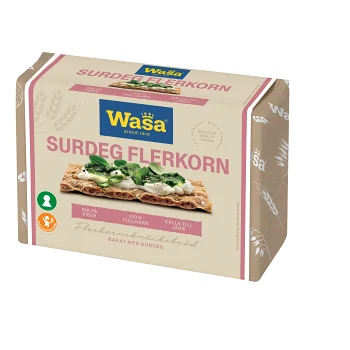 Knäckebröd Surdeg Flerkorn 275g Wasa.