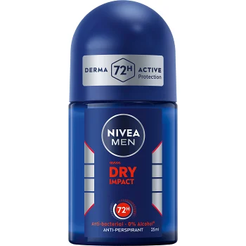 Deodorant Dry Impact Roll On Mini 25ml Nivea Men.
