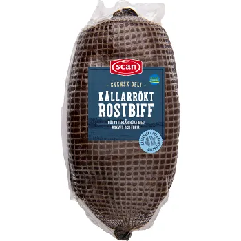 Rostbiff Källarrökt i skivor ca 14g Scan.