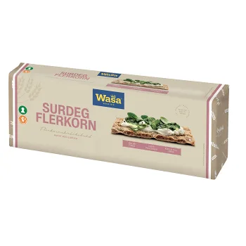 Knäckebröd Surdeg Flerkorn 550g Wasa.