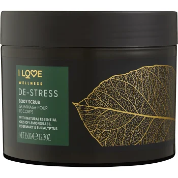 Body De-stress scrub 350ml I Love Wellness.