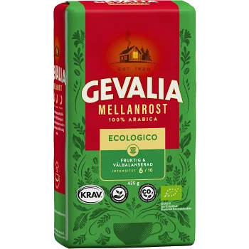Bryggkaffe Mellanrost Ekologisk 425g KRAV Gevalia.