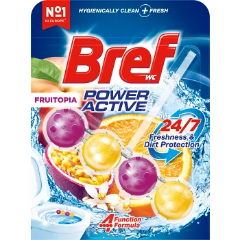 Toalettrengöring Power Active Fruitopia 50g WC Bref.