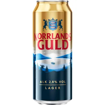 Öl ljus lager 2.8% 50cl Norrlands Guld.