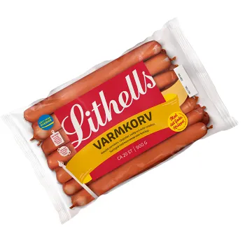Varmkorv med Skinn 900g Lithells.