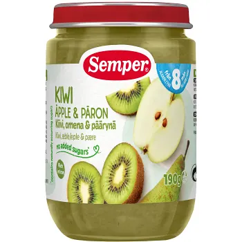 Päron &amp; kiwi Från 8m 190g Semper.