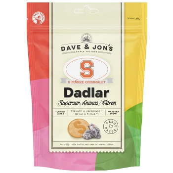 Dadlar S-Märke Sur Citron 125g Dave &amp; Jon's.