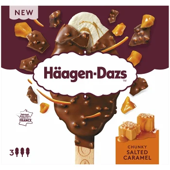 Chunky salted caramel 3-p Häagen-Dazs.