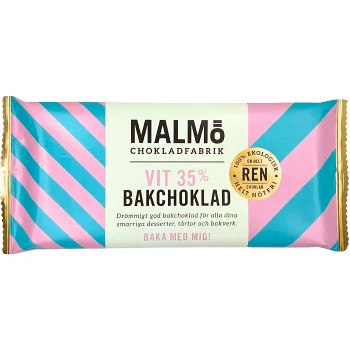 Bakchoklad Vit Malmö Chokladfabrik.