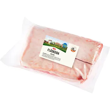 Fläsksida Färsk med ben i bit ca 1,5kg ICA.