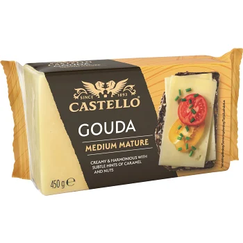 Hårdost Gouda medium mature 30% 450g Castello.