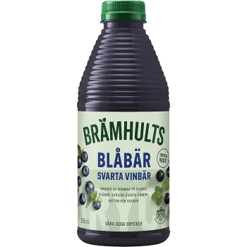 Fruktdryck Blåbär Svarta vinbär 850ml Brämhults.