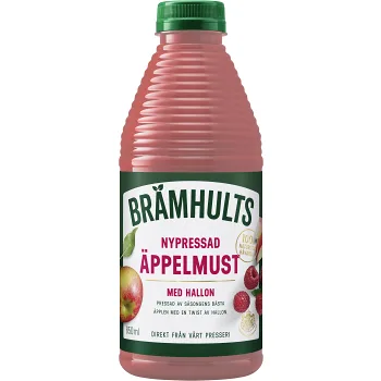 Nypressad Äppelmust med Hallon 850ml Brämhults.