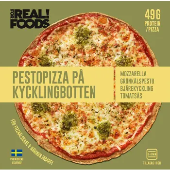 Pestopizza På Kycklingbotten Fryst 270g For Real! Foods.