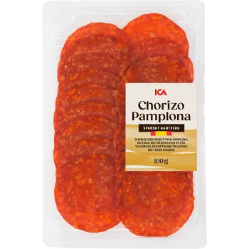 Chorizo Pamplona Skivad 100g ICA.