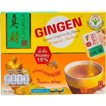 Ingefärsdryck Med Honung Pulver 216g Gingen.