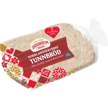 Norrlandskryddat tunnbröd 230g Fazer Bröd.