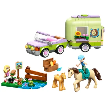 LEGO Friends Släp med häst och föl 42695.