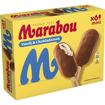 Marabou Vanilj &amp; chokladsmak mini 6-p Mondelez.