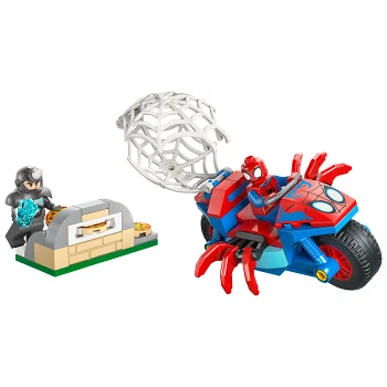 LEGO Marvel Spidey på sin motorcykel mot Rhino 11206.