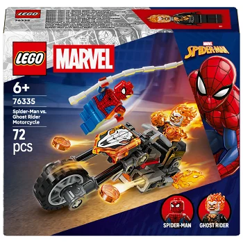 LEGO Marvel Spider-Man mot Ghost Rider på motorcykel 76335.