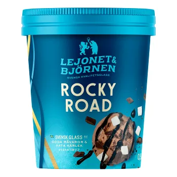 Glass Rocky Road 500ml Lejonet och Björnen.