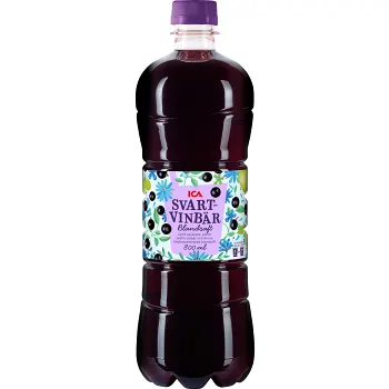 Saft Svartvinbär 80cl ICA.
