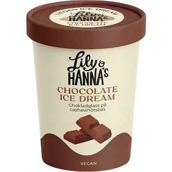 Glass Chocolate ice dream 465ml Lily &amp; Hanna's.