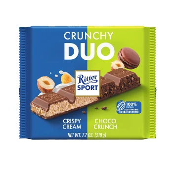 Chokladkaka Crunchy DUO 218 Gram Ritter.